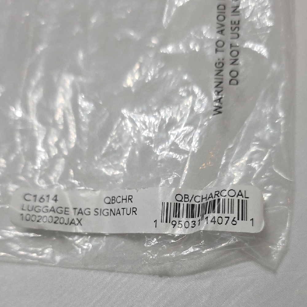 Coach Signature Black Luggage Tag - Picture 5 of 7